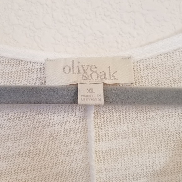 Olive & Oak white knit top dolman sleeves size XL - Picture 4 of 6